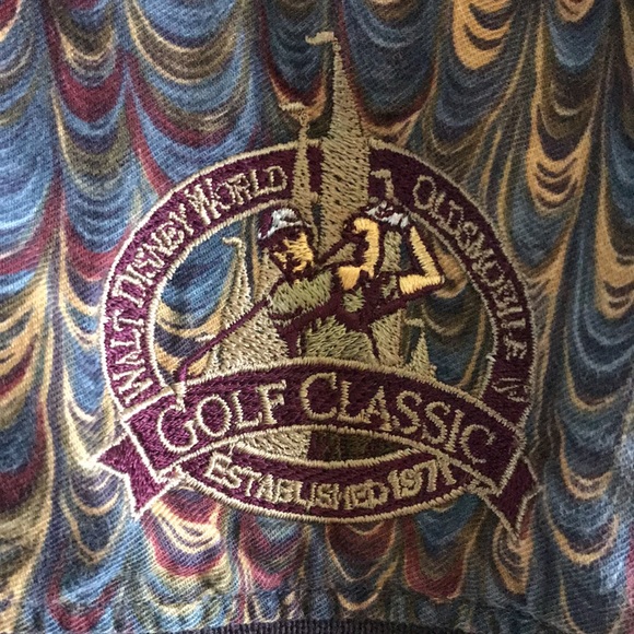 MICHAEL THOMAS EGYPTIAN NILE COTTON WALT DISNEY OLDSMOBILE GOLF CLASSIC POLO - Picture 2 of 7